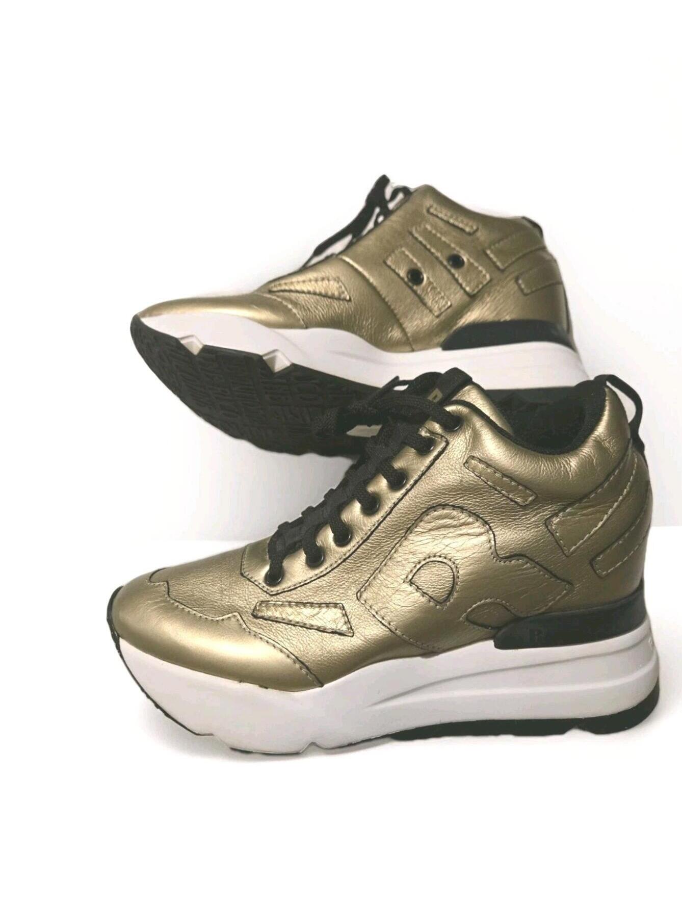 Rucoline Shoes Wedge Sneakers Gold Logo Eu 39 / Us 8.5 Rare